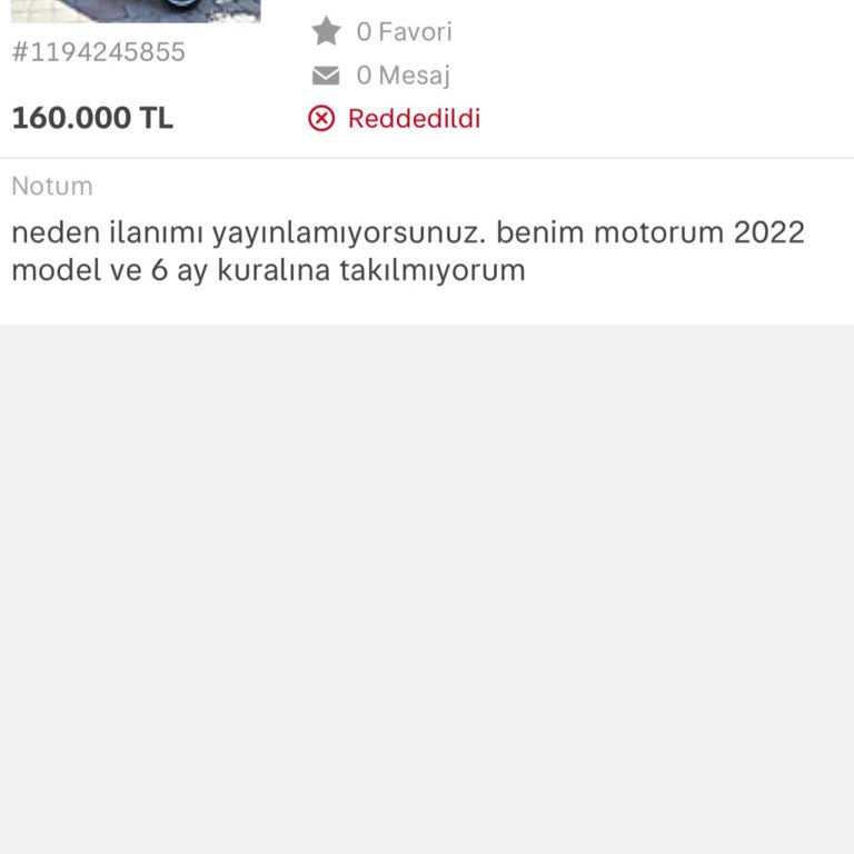 Sahibinden Yasal Olmayan Konuda Diretiyor