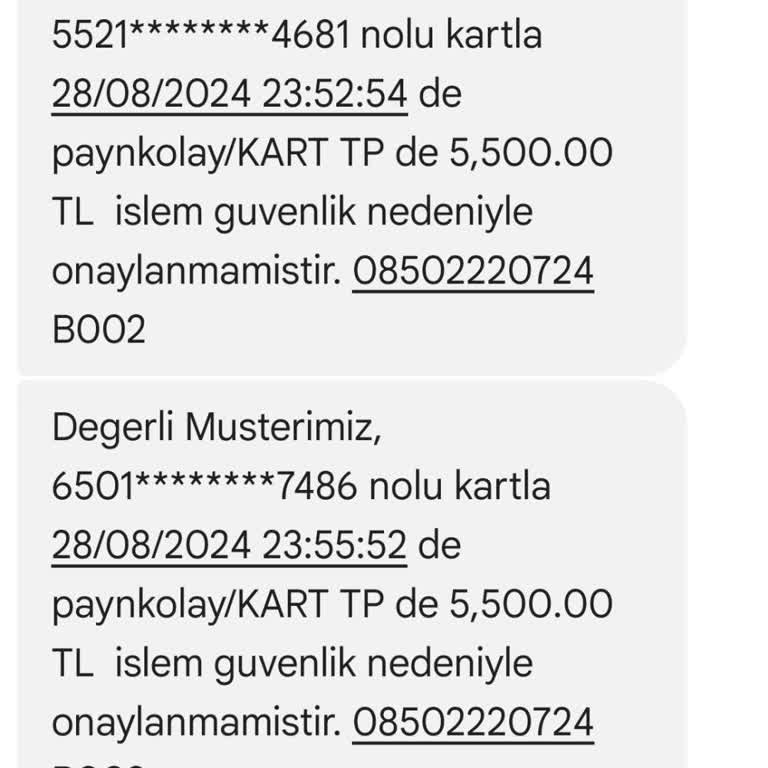 VakıfBank İşleminiz Güvenlik Nedeniyle Onaylanmamıştır