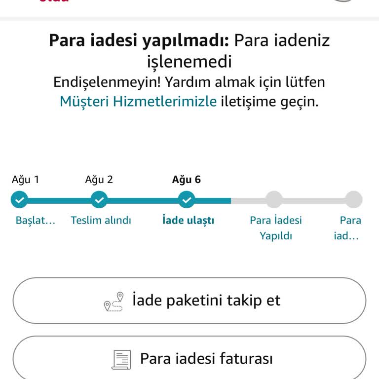 Amazon Türkiye Ücret İademi Yapmıyor