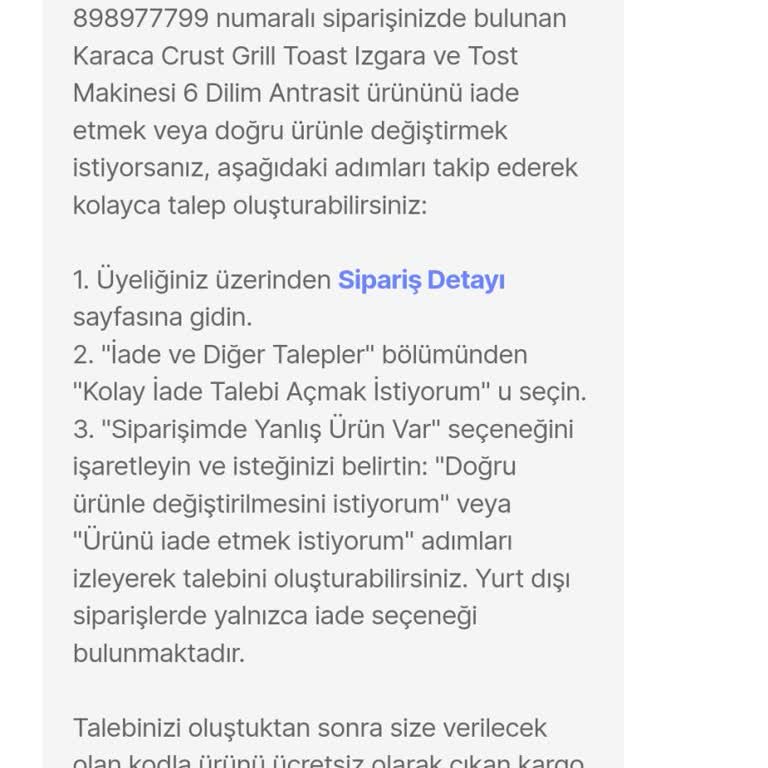 hepsiJET Yanlış Ürün Gönderimi