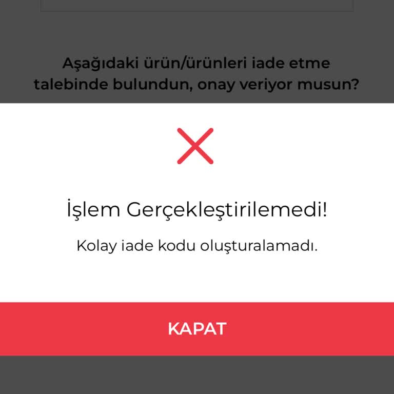 SuperStep İade Talebi Oluşturamıyorum