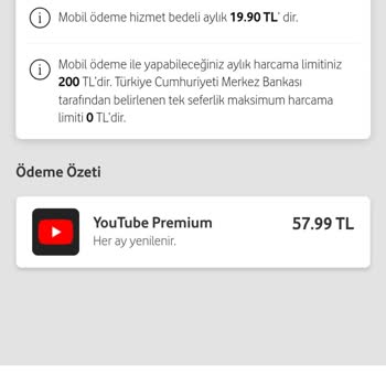 Vodafone'un Ücretsiz Youtube Premium Üyeliği Sorunu