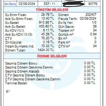 İSKİ Su Faturası