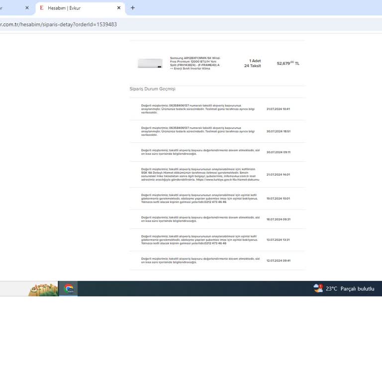 Evkur Teslimat Gecikmesi Ve İletişim Sorunları