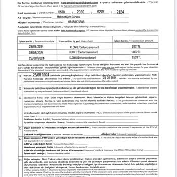Akbank Sorunum Çözülmedi Daha Çözülmesini İstiyorum Harcama İtirazı
