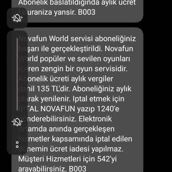 Vodafone Novafun World Servis Üyeliği Haksız Ücret Tahsili