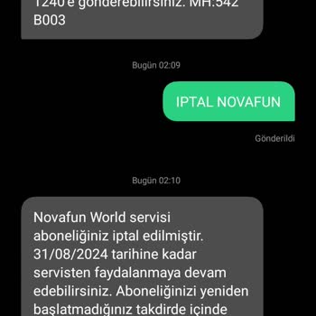 Vodafone Novafun World Servis Üyeliği Haksız Ücret Tahsili