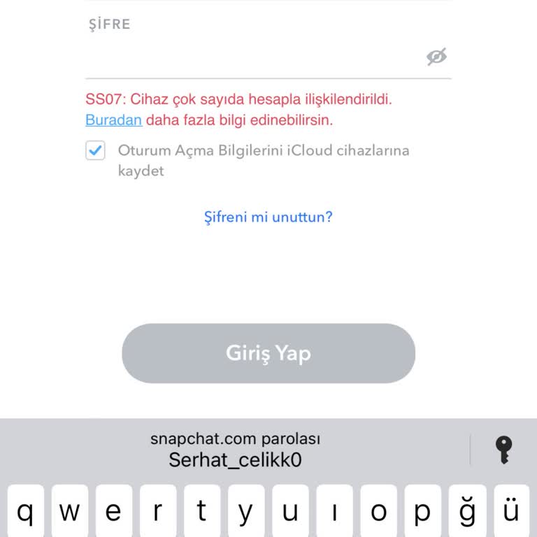 Snapchat Hesabımı Açamıyorum SS07