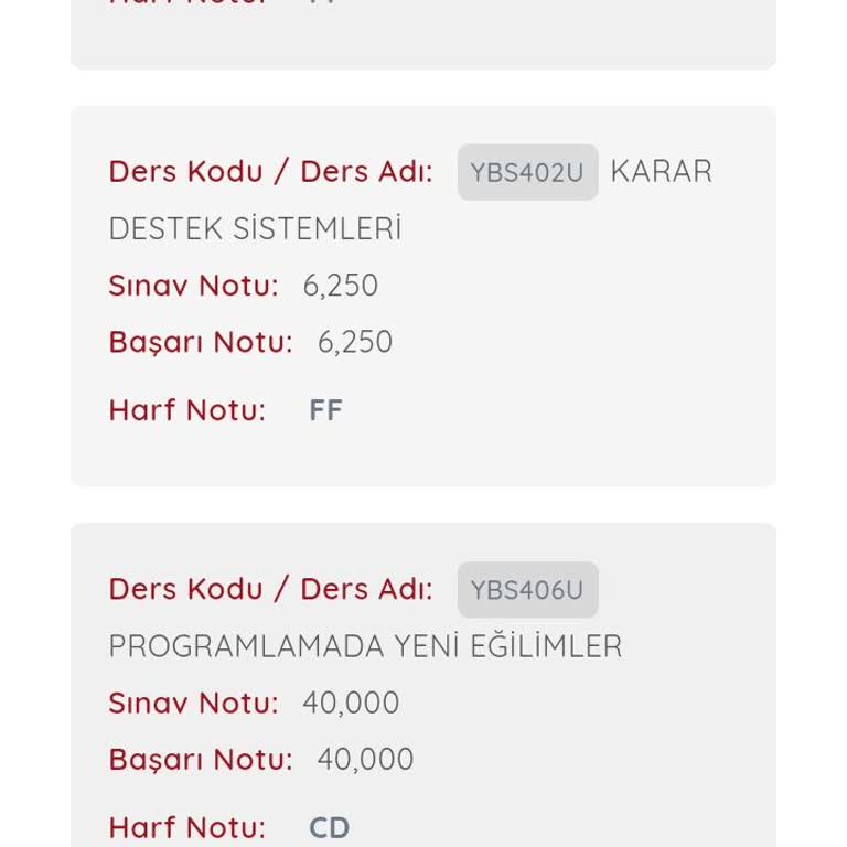 Anadolu Üniversitesi Yaz Okulu Sınav Sonucunun Yanlış Açıklanması