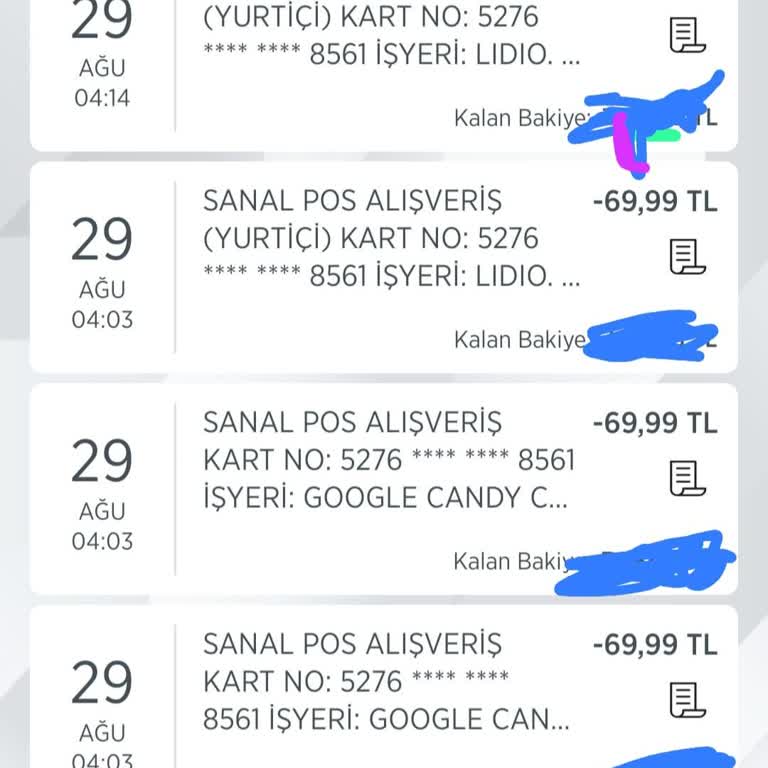 Candy Crush Saga Hesabımdan 4 Defa Para Çekilmiş Ve Yükleme Olmadı Nereden Çözülecek