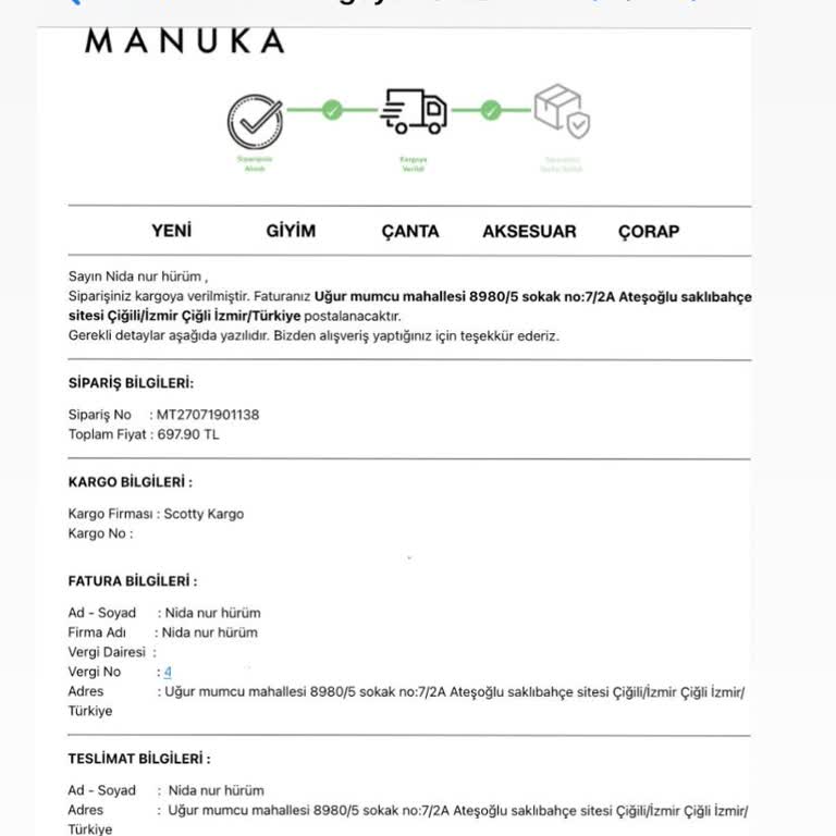 Manuka'dan Gelmeyen Ama Parası Alınan Kargo