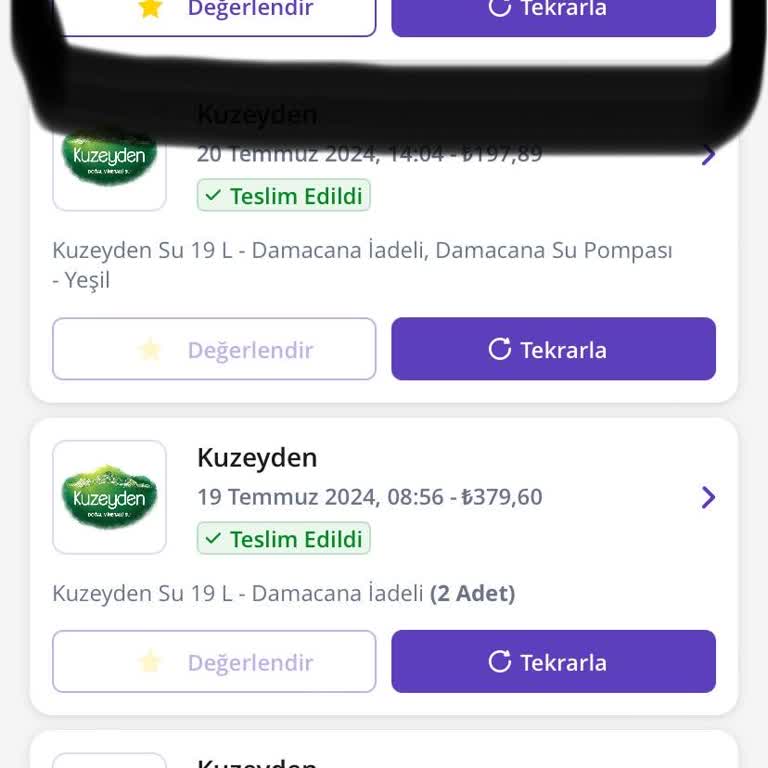 GetirSu Siparişim Teslim Edilmedi