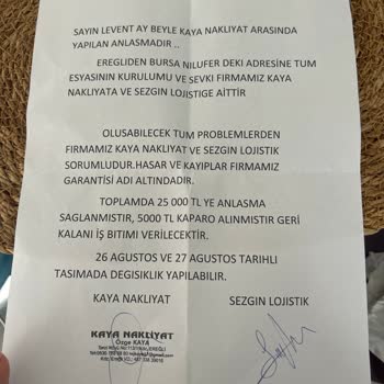 Kaya Nakliyat Şehirler Arası Taşıma Sorunları