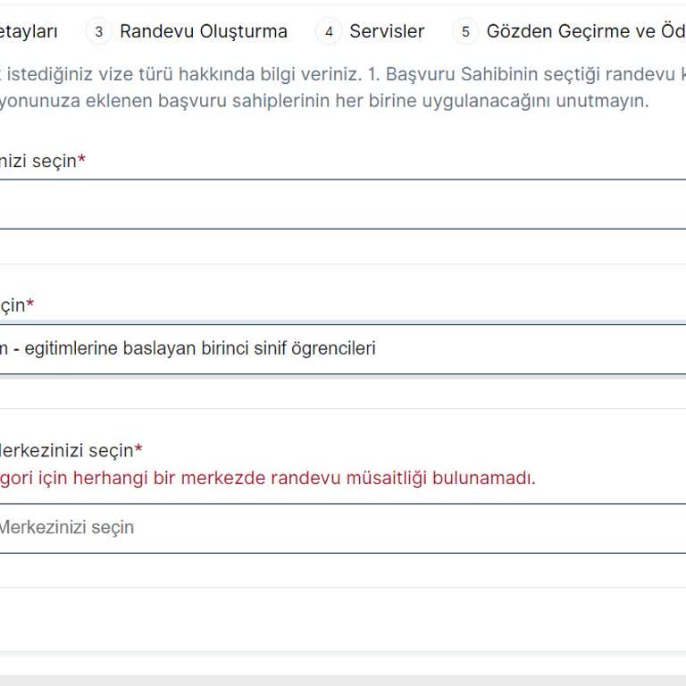 VFS Global Yüksek Öğrenim Vize Ataması Sorunu