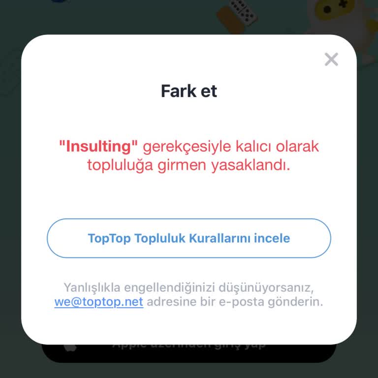 Toptop Haksız Hesap Banı Ve Çözüm Talebi