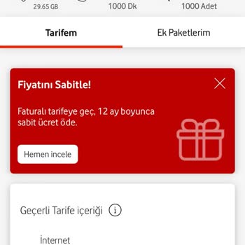 Vodafone Tarife Detayları ve Yanıltıcı Bilgi Sorunu