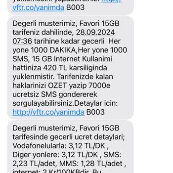 Vodafone Tarife Detayları ve Yanıltıcı Bilgi Sorunu