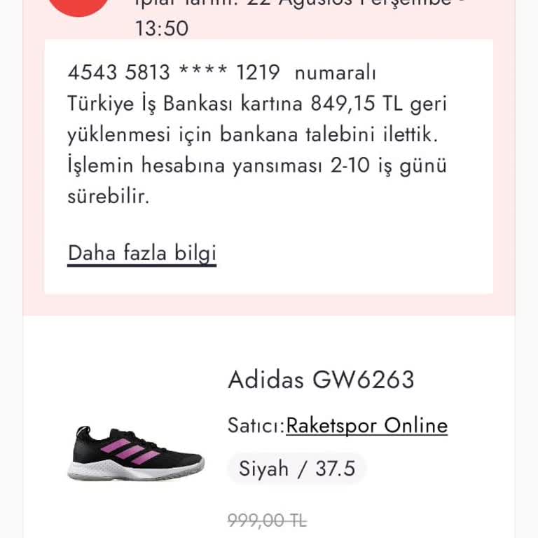 Boyner İptal Edilen Ürün