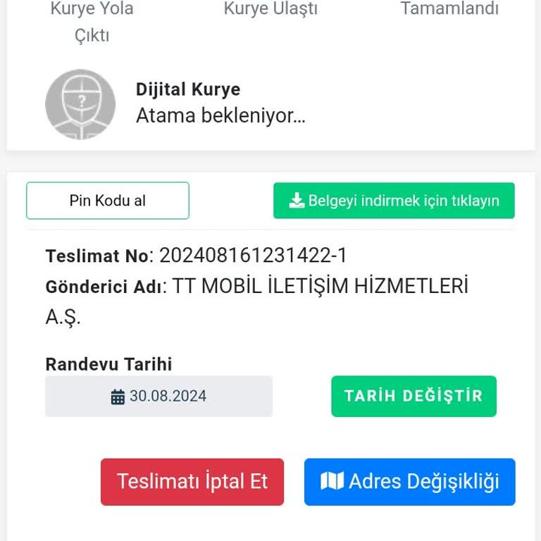 Dijital Kurye Gecikmesi Ve Daha Gelmemesi