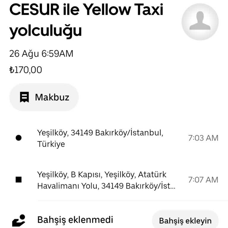 Uber Sürücüsü Fazla Ücret Talebi