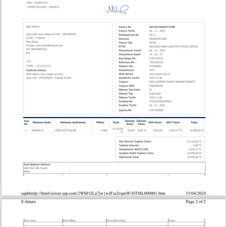 Dyson Müşteri Memnuniyeti Yok