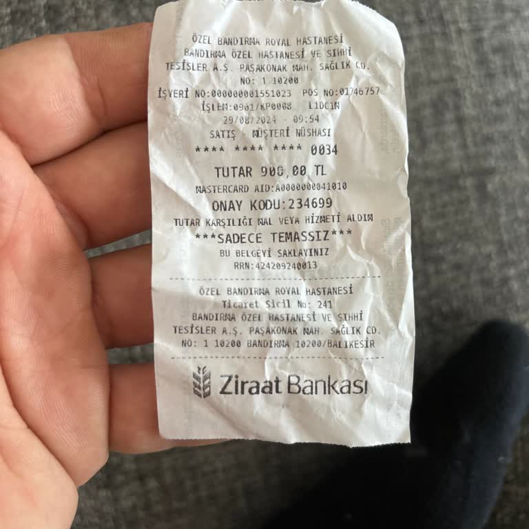 Bandırma Royal Hastanesi Muayene Parası