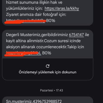 Aras Kargo Atalar Kargo Teslimat Sorunu
