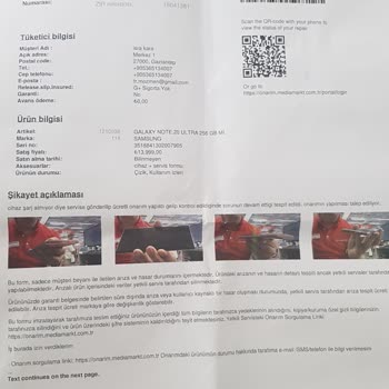 Samsung Telefon Samsung Yetkili Servis Pişmanlığı