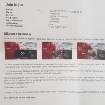 Destek Bilişim Samsung Yetkili Servis Pişmanlığı