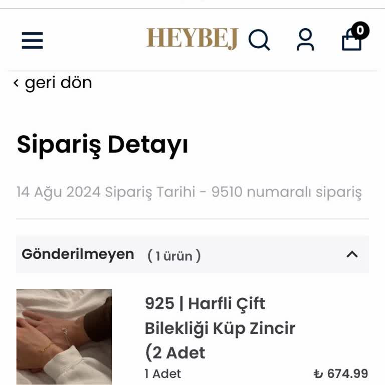 Heybej Siparişim 15 Gündür Kargoya Verilmiyor