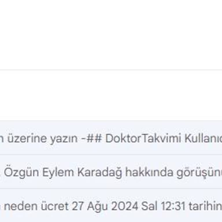Doktortakvimi.com Kotu Yorum Kabul Etmiyor