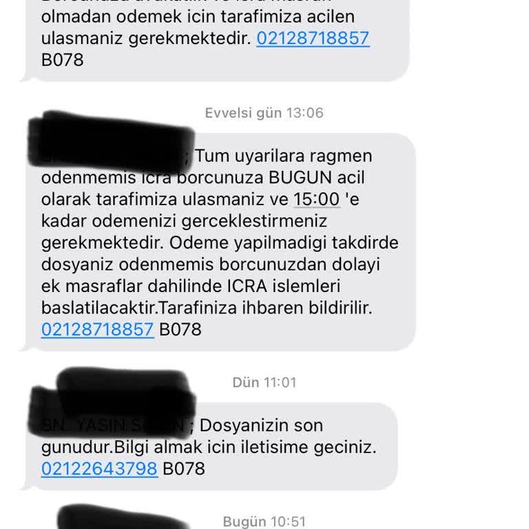 0212 871 88 57 Yanlış Fatura Borcu Talebi Ve Sürekli Rahatsız Edilme