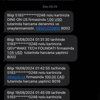 QNB Finansbank Amazon Üzerinden Yapılan Yetkisiz Harcama