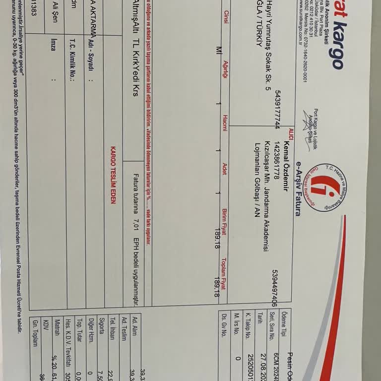 Sürat Kargo Benim Kargomu Başkasına Verdi