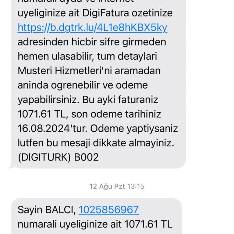 Digiturk Hizmet Kalitesi Düşük, Üyelik İptali Ve Haksız Fatura