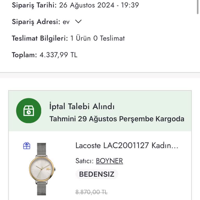 Boyner Online Firmasının Yanıltıcı Reklam Politikası Yalan Beyanı