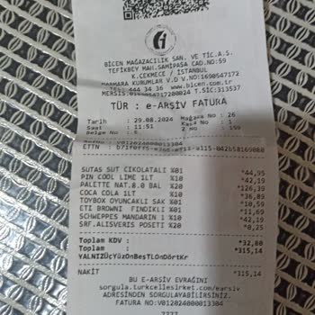 Biçen Market Eksik Ve Yenilmiş Ürün Gönderimi