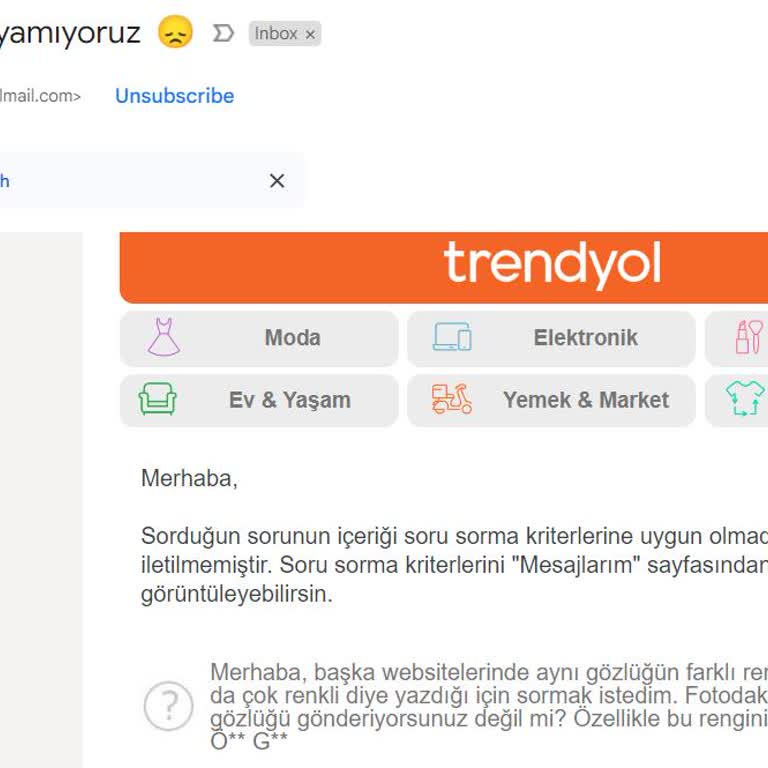 Trendyol'un Satıcıyla Olan İletişimi Haksız Yere Engellemesi