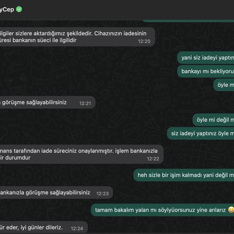 EasyCep Canlı Destek Servisi Sürekli Yalan Söylüyor