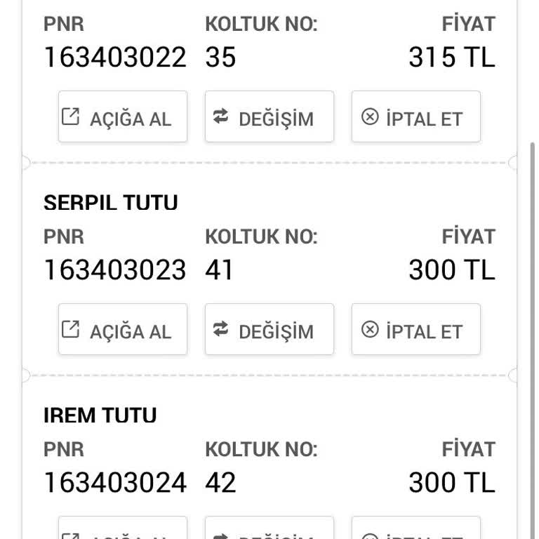 Obilet Bilet Bilgilerinde Yanlışlık