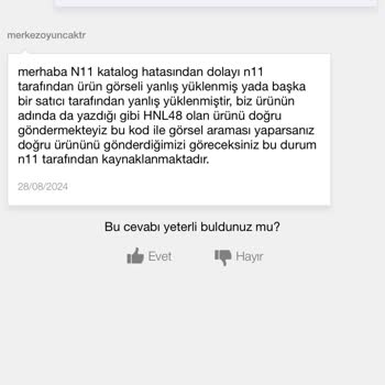 N11'de Bulunan -Merkez Oyuncak TR- Müşteriyi Aldatıyor