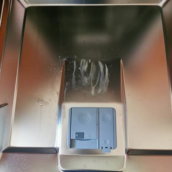 Vestel Bulaşık Makinesi İç Kapağında Donmuş Yağ Çamura Benzer Leke