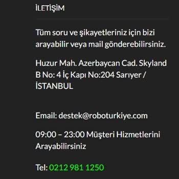 Robo Firmasının Sipariş Verdiğim Ürün Henüz Adresime Gönderilmemiştir.