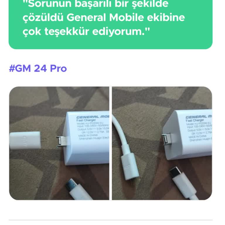 General Mobile Kablo Ucu Sorunu
