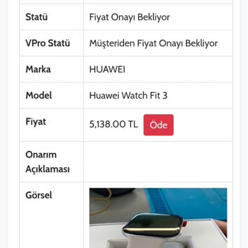 Huawei Watch Fit 3 Ekran Sorunu Ve Garanti Sürecinde Yaşanan Sorunlar