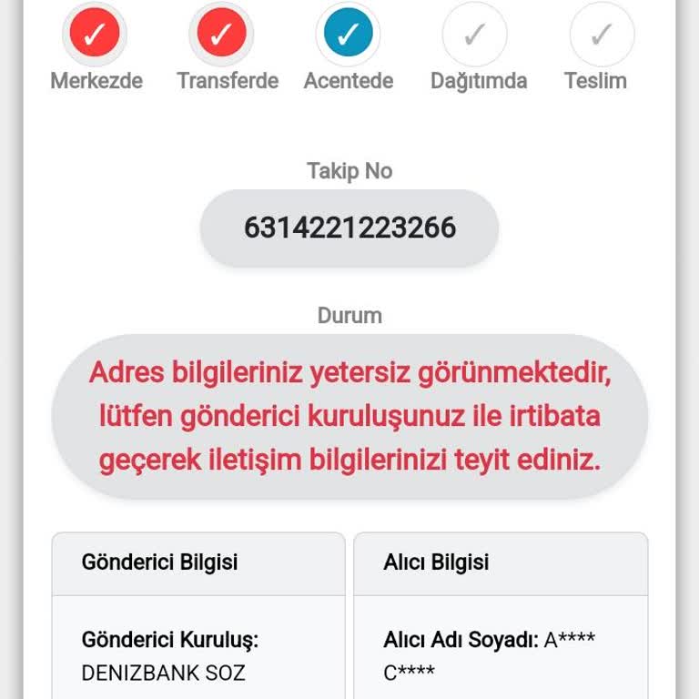 Ankara Kuryenet Acentesi Kart Teslimi Yapılmaması Hakkında Şikayet!