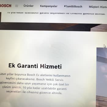 Bosch Beyaz Eşyada Ek Garanti Vermiyor. Diğer Firmalar +4 Yıl Veriyor.