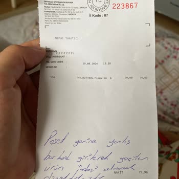 Tahtakale Spot Antalya Alınmayan Ürünün Fişte Yer Alarak Parası Alındı