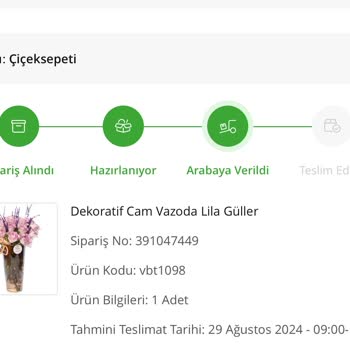 ÇiçekSepeti Teslimat Sürecinde Yaşanan Sorun Ve Yanıltıcı Bilgi