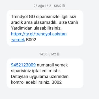 Trendyol GO Pişmanlık Tır Kesinlikle Yemek Sipariş Etmeyin